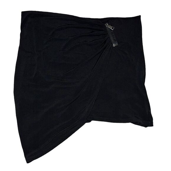 NY&Co X Gabrielle Union Draped Zipper Detail Mini Skirt - Picture 3 of 15